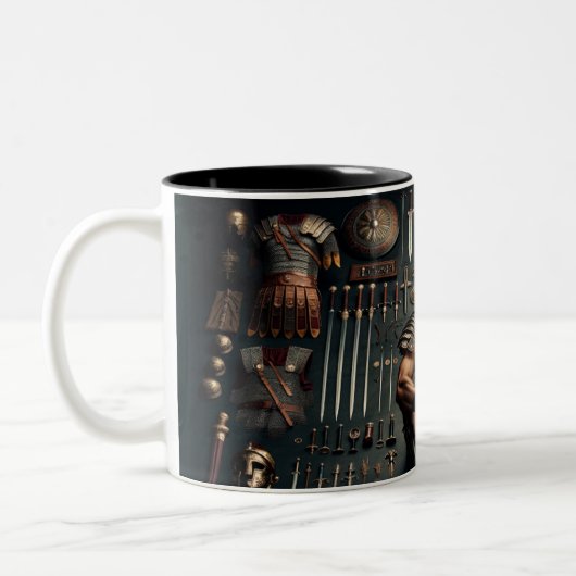 Roman Gladiator Valor Zweifarbige Tasse (Links)