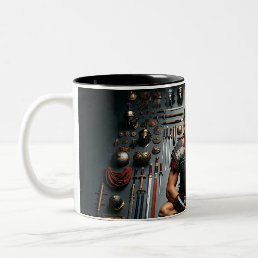 Roman Gladiator Zweifarbige Tasse (Links)
