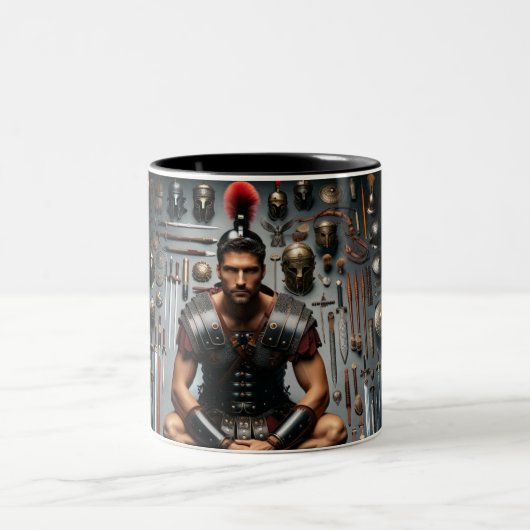 Roman Gladiator Zweifarbige Tasse (Mittel)