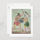 Roman Gladiators, aus 'L'Antica Roma', 1825 (colo Postkarte (Vorne/Hinten)