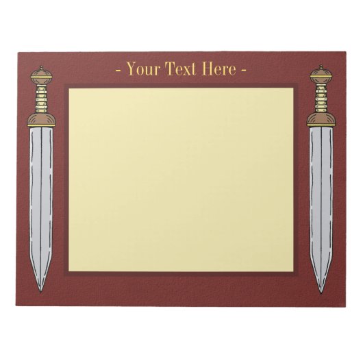 Roman Gladius Notizblock (Vorderseite)