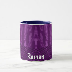 ROMAN ~ GLOSSY 3D Glossy Lila Blue Tasse