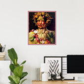 Roman God of the Seasons by Giuseppe Arcimbolodo Poster (Heimbüro)
