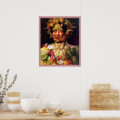 Roman God of the Seasons by Giuseppe Arcimbolodo Poster (Küche)