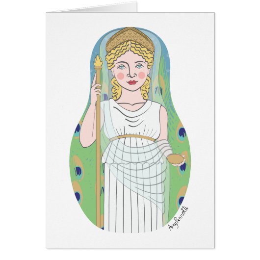 Roman Goddess Juno Matryoshka Card (Vorne)