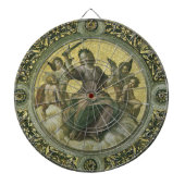 Roman Goddess Justice mit Engeln von Raphael Dartscheibe (vorne)