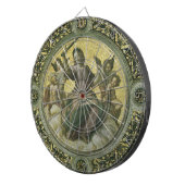 Roman Goddess Justice mit Engeln von Raphael Dartscheibe (Vorderseite rechts)