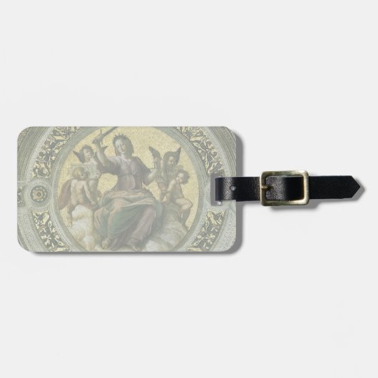 Roman Goddess Justice mit Engeln von Raphael Gepäckanhänger (Vorderseite horizontal)