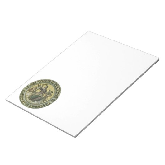 Roman Goddess Justice mit Engeln von Raphael Notizblock (angewinkelt)