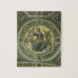 Roman Goddess Justice mit Engeln von Raphael Puzzle