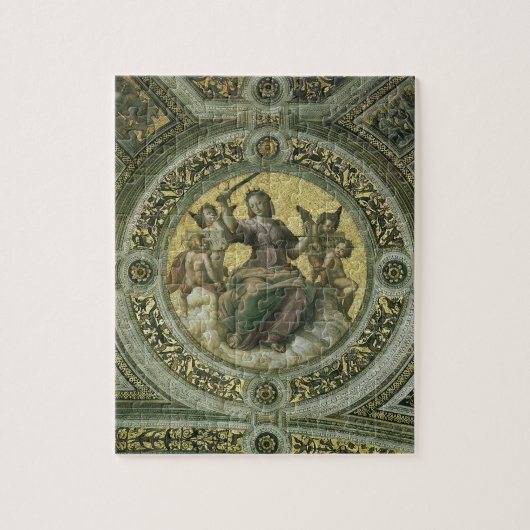 Roman Goddess Justice mit Engeln von Raphael Puzzle (Vertikal)