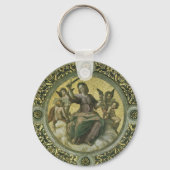 Roman Goddess Justice mit Engeln von Raphael Schlüsselanhänger (Vorderseite)