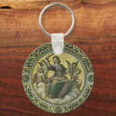 Roman Goddess Justice mit Engeln von Raphael Schlüsselanhänger (Rückseite)