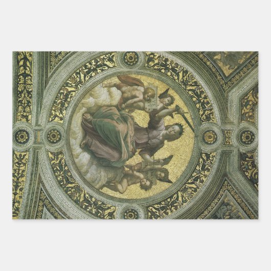 Roman Goddess Justice with Angels by Raphael Geschenkpapier Set (Vorderseite 3)