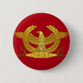 Roman Golden Eagle on Red Button (Vorderseite)