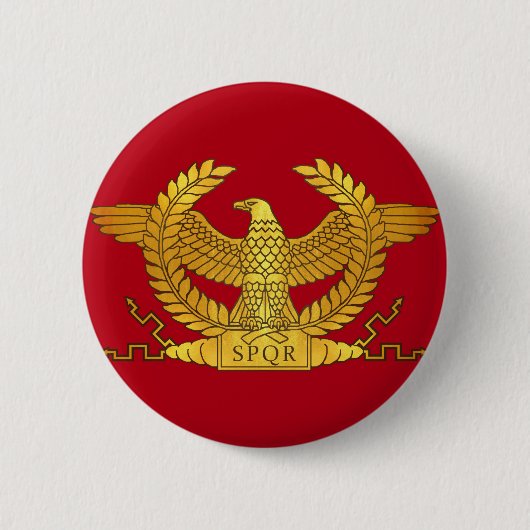 Roman Golden Eagle on Red Button (Vorderseite)