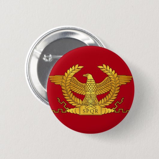 Roman Golden Eagle on Red Button (Vorne & Hinten)