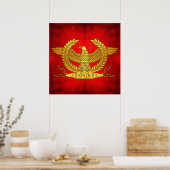 Roman Golden Eagle on Red Poster (Küche)