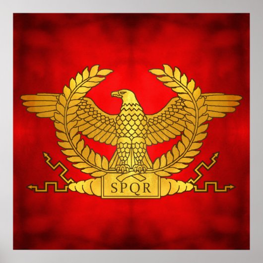 Roman Golden Eagle on Red Poster (Vorne)
