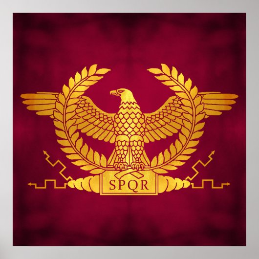 Roman Golden Eagle on Red Poster (Vorne)