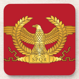 Roman Golden Eagle on Red Untersetzer