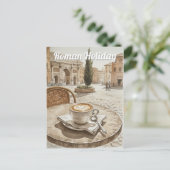 Roman Holiday Café Blick Postkarte (Stehend Vorderseite)
