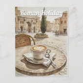Roman Holiday Café Blick Postkarte (Vorderseite)