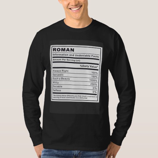 Roman Information and Undeniable Facts T-Shirt (Vorderseite)