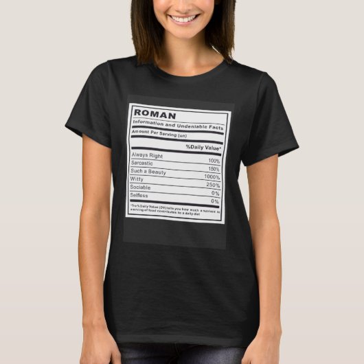 Roman Information and Undeniable Facts T-Shirt (Vorderseite)
