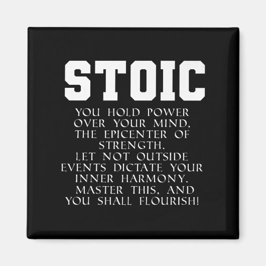 Roman Kaiserbuch Zitat Marcus Aurelius Stoic Prem Magnet (Vorne)