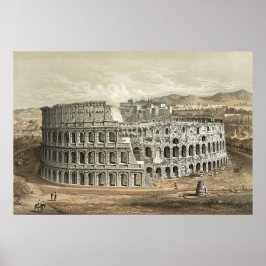 Roman Kolosseum Vintage Kunst Poster (Vorne)