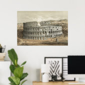 Roman Kolosseum Vintage Kunst Poster (Heimbüro)