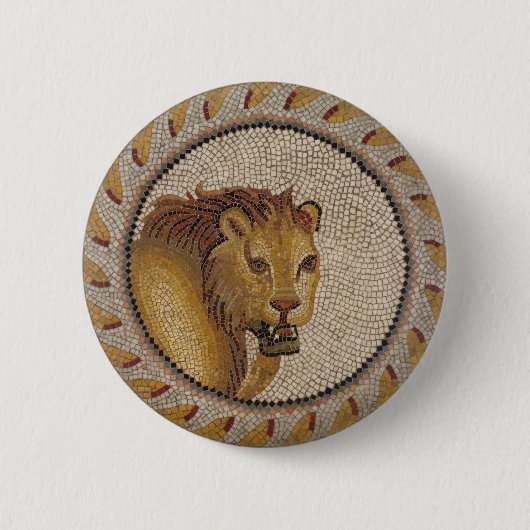 Roman Lion Mosaic Button (Vorderseite)
