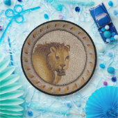 Roman Lion Mosaic Pappteller (Party)
