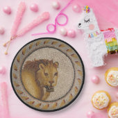 Roman Lion Mosaic Pappteller (Party)
