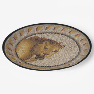 Roman Lion Mosaic Pappteller
