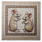 Roman Mosaik Style Mice Keramik Tile Fliese (Vorderseite)