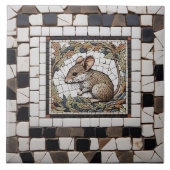 Roman Mosaik Style Mouse Keramik Tile Fliese (Vorderseite)