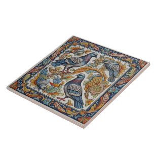 Roman Mosaik Style Tauben Keramik Tile Fliese