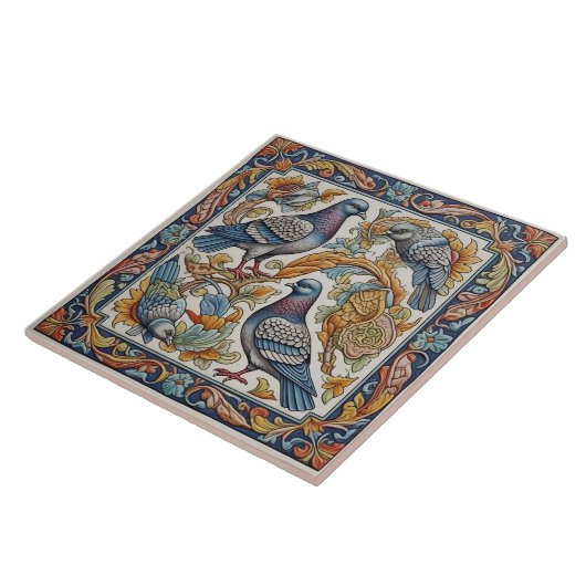 Roman Mosaik Style Tauben Keramik Tile Fliese (Seite)
