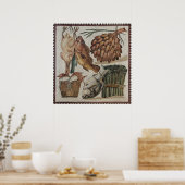 Roman Mosaikposter 24" x 25" Poster (Küche)