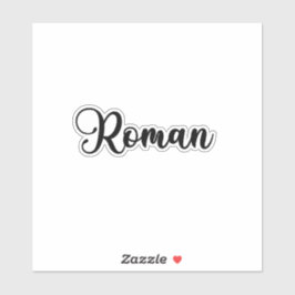 Roman Name - Handgeschriebene Kalligrafie Aufkleber