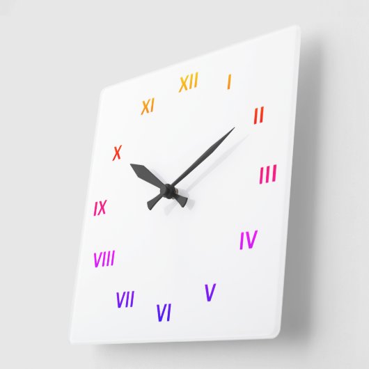 Roman Number Plastic Antique Wall Quadratische Wanduhr (Winkel)