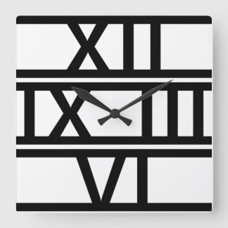 Roman Numeral Deko Quadratische Wanduhr