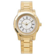 Roman Numeral Gold Unisex Watch