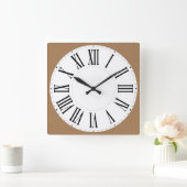 Roman Numeral Quadratische Wanduhr (Zuhause)