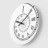 Roman Numeral Spiral Clock Große Wanduhr (Winkel)
