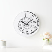 Roman Numeral Spiral Clock Große Wanduhr (Zuhause)