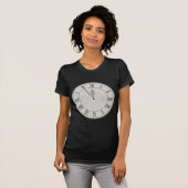 Roman Numerale Clock Face B&W T-Shirt (Vorne ganz)