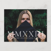 Roman Numerale Foto Grad Ankündigung Postkarte (Vorderseite)